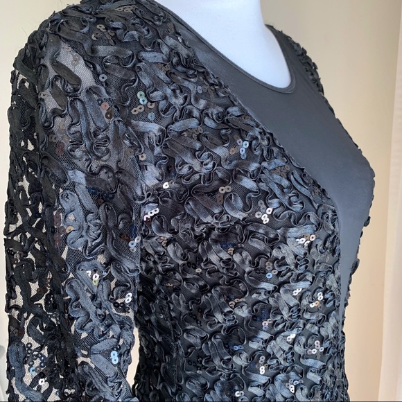 Sequenced Black Mini Dress | Small | LBD | Small - Picture 2 of 4